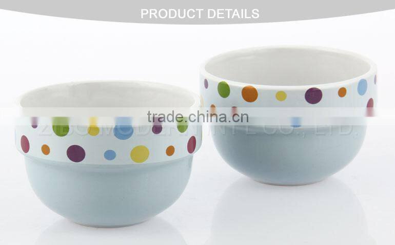 Creative design round gift for friend ceramic Ice CreamBowl