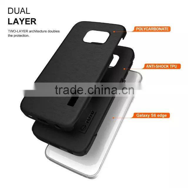 Fashion TPU+PC hybrid phone cases for samsung galaxy s6 edge case armor king china suppliers