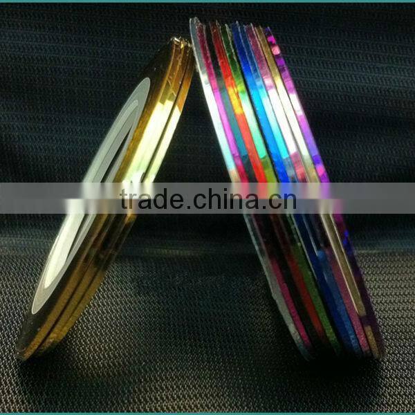 Mixed Color Rolls Glittered Striping Tape Line DIY Nail Art Tips Decoration Sticker Nail Tape