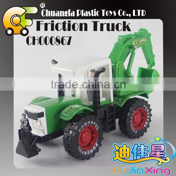 2015 good quality plastic friction farm tractor toys for kid