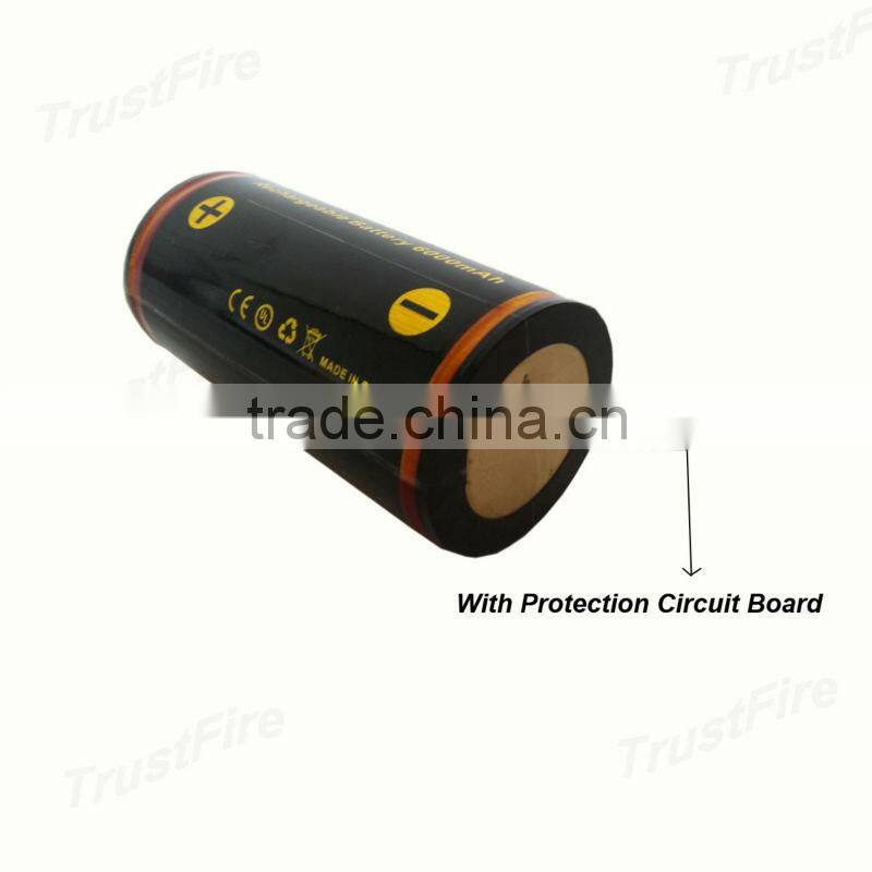 trustfire 32650 battery for led light 6000mah battery supplier with protection board rechargeable battery 3.7v