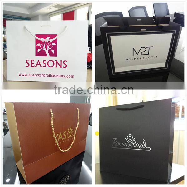 Customize design black luxury wine paper bag