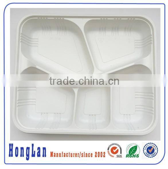 customized disposable plastic lunch tray biodegradable compartment blister tray