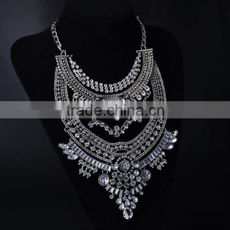 Trendy vintage anti gold sivler plated necklaces 2015