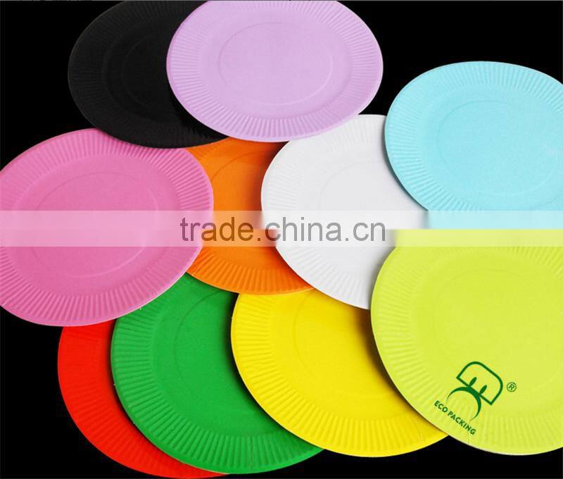 Round white food grade paper pulp plate