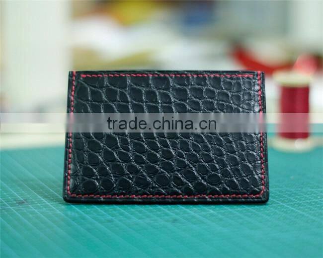 Top quality simple design genuine crocodile leather business card holder