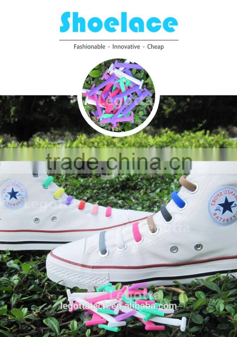 2016 new hot super popular selling best flat elastic no tie lazy shoelaces