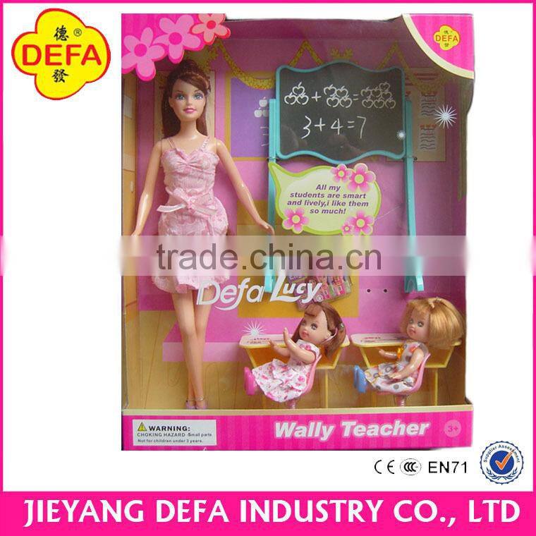 2015 Latest education doll toy teacher and students doll classroom dolls for wholesale