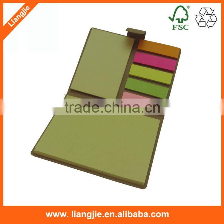 Eco kraft paper Arrow sticky note pad in Recycled Case