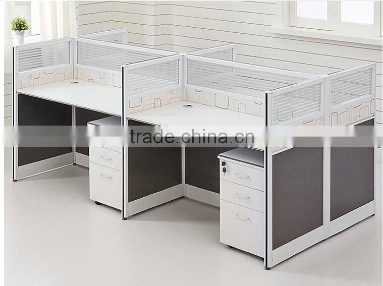 cheap price aluminum alloy partition 4 person office table design