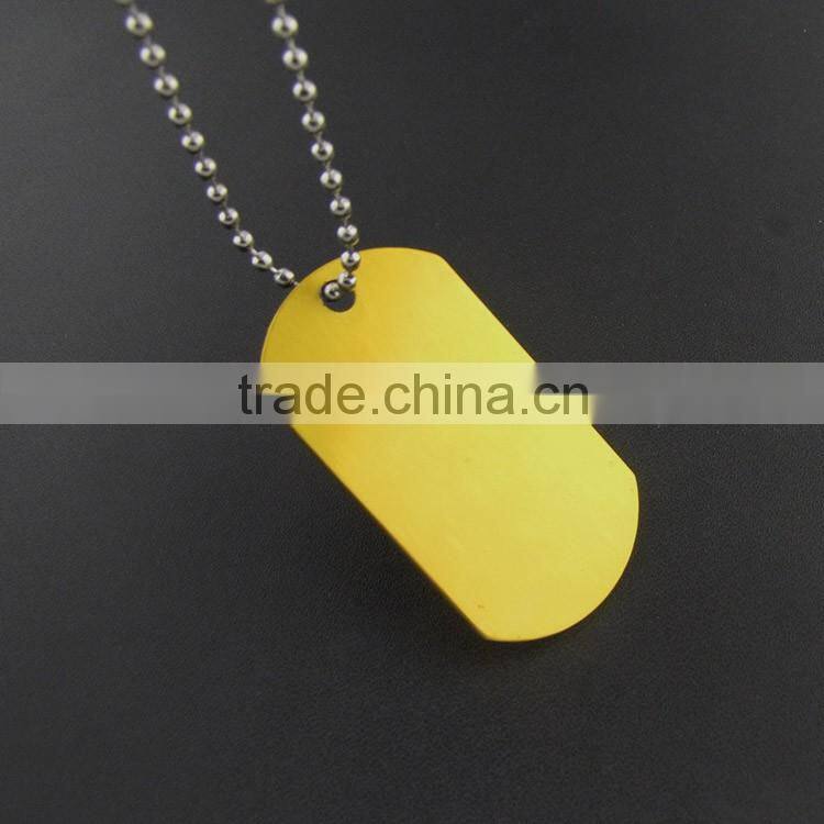 Stainless Steel Silver Blank Dog Tag Pendant Husband Wife Friendship Gift Personalized Necklace