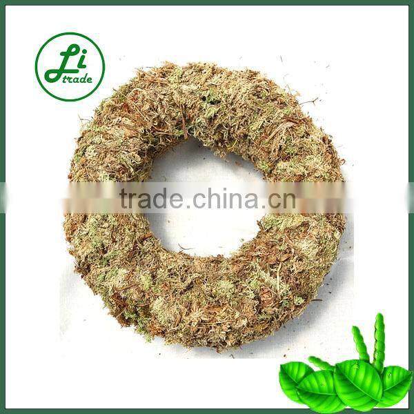 24" round coco living wreath