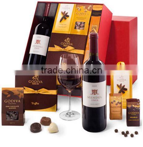 Recycled Materials Feature and Beverage Industrial Use paper gift box for wine /wine packaging boxes