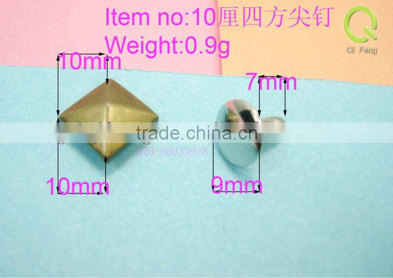 Flat fashion rivets and studs rivet nut for bag/shoes