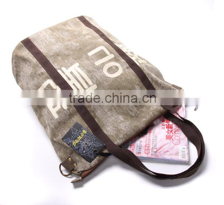 Fashionable men canvas shoulder bag