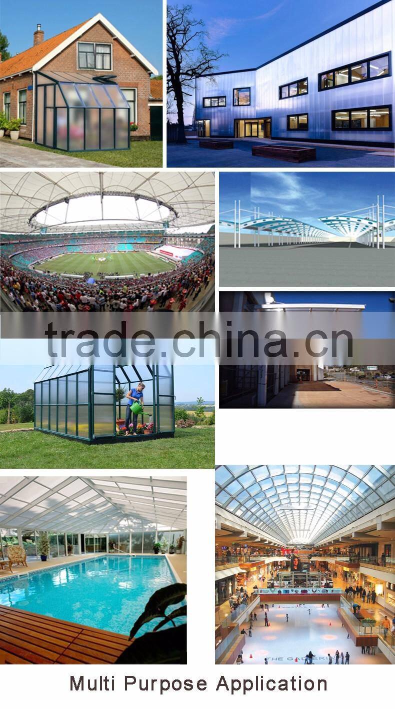 twinwall triple wall four wall pc hollow sheet transparent roofing sheet