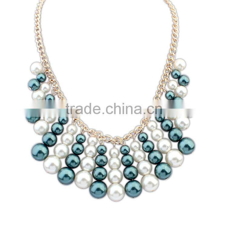 Fashion bead necklace,real pearl necklace price(AM-A1048)
