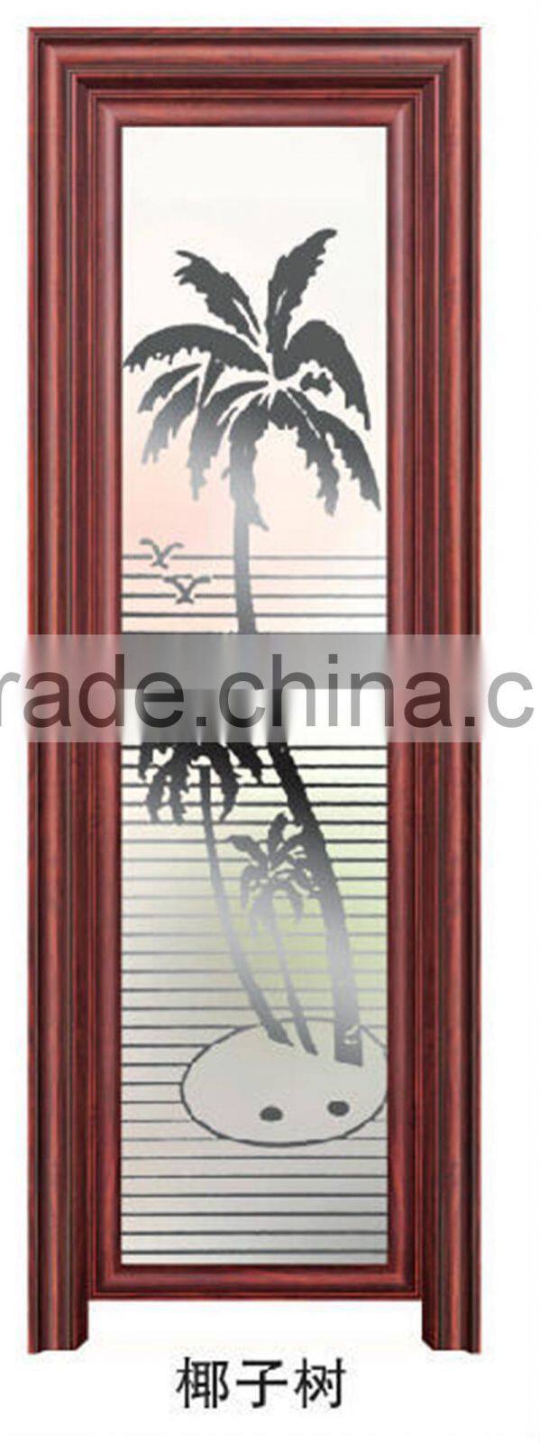 cheaper home use toliet door with frosted glass