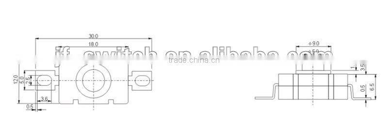 PS-1101 flat push button switch