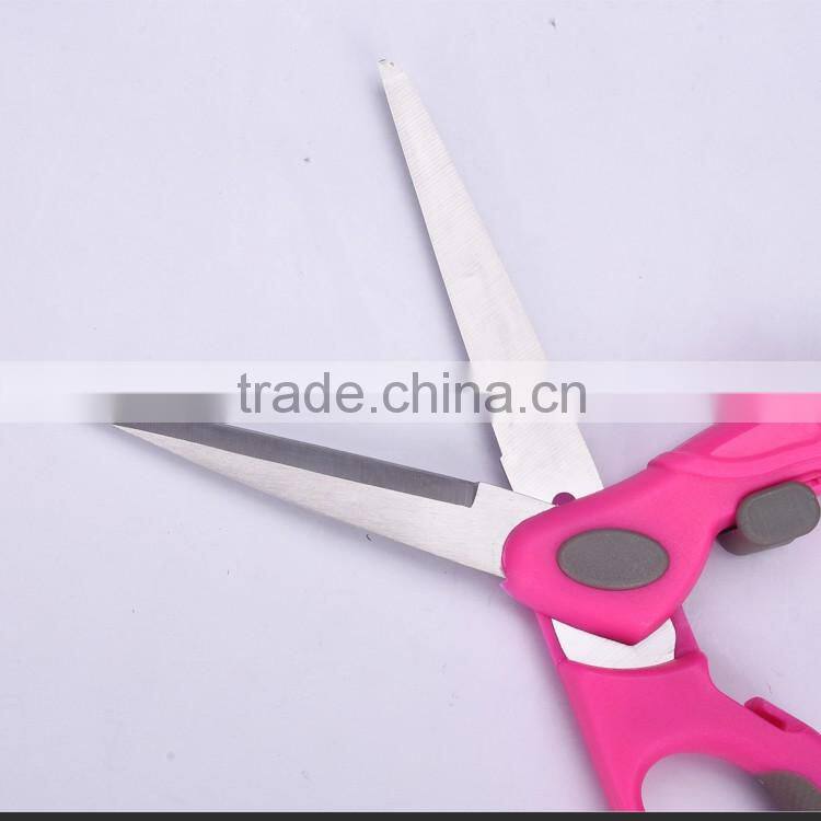 SS13011P -2016 New style and design 8" stainless steel sewing scissors with colorful plastich handle