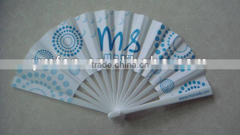 4c printed 18cm length promotion folding paper fan