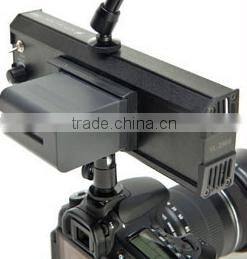 High Power Stackable 12W LED Video Light Panel with Chargeable Battery On Camera