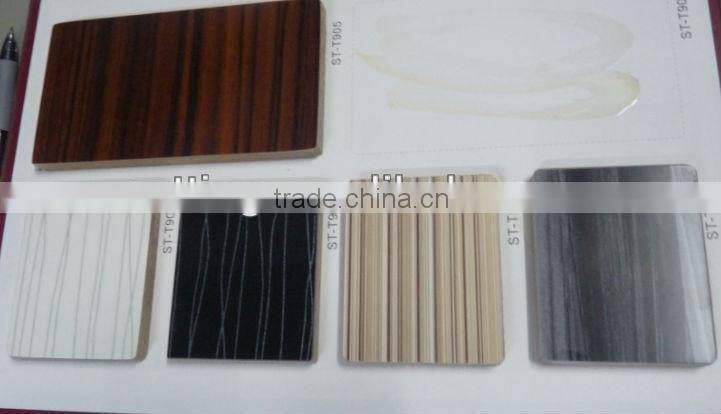 Wood Grain Melamine Paper UV Board for furniture decorative
