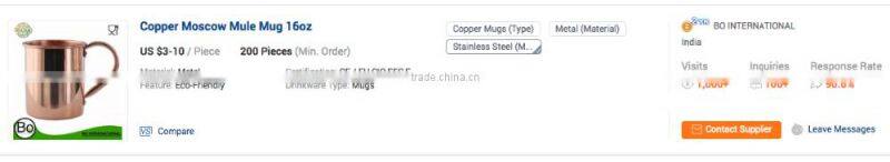 Copper Moscow Mule Mugs