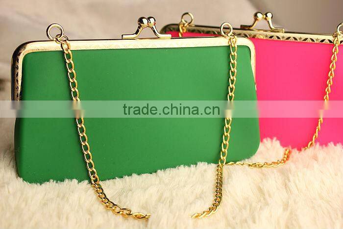 metal chain money purse ladies' silicone money bag varieties shopping money bag