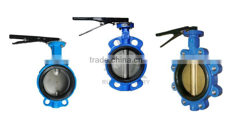 Dalian manufacturers custom cast iron exhaust wafer butterfly valve