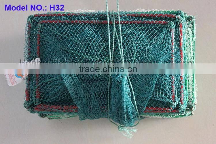32 sections mesh strech 1.5cm Crab Pot for fishing in deep sea, shallow sea
