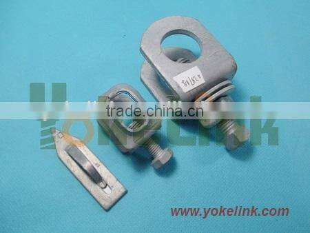 Tape rod clamp for lightning protection