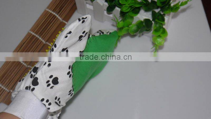 2015 pet dog cleaning grooming gloves
