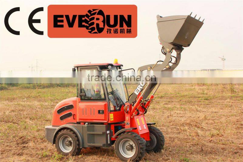 EVERUN Brand ce certifiziert Landmaschine Radlader 0.8-1.0 ton mit Palletengabel und Schuafel