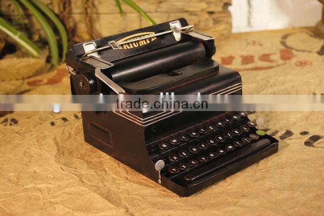 Antique iron typewriter model crafts with paint