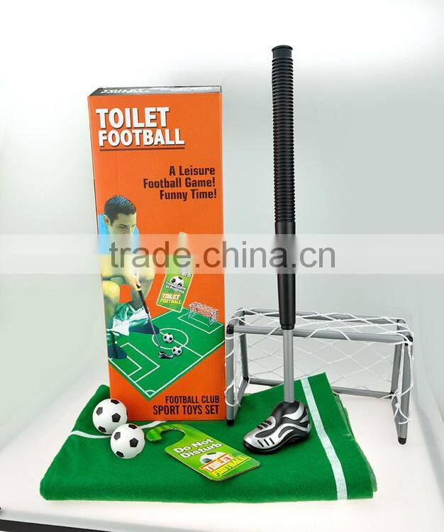 High quality kids sport outdoor sport toys, Toilet Bathroom Mini Football Mat Set Game Potty Putter Novelty Sitting WC Pan Footb