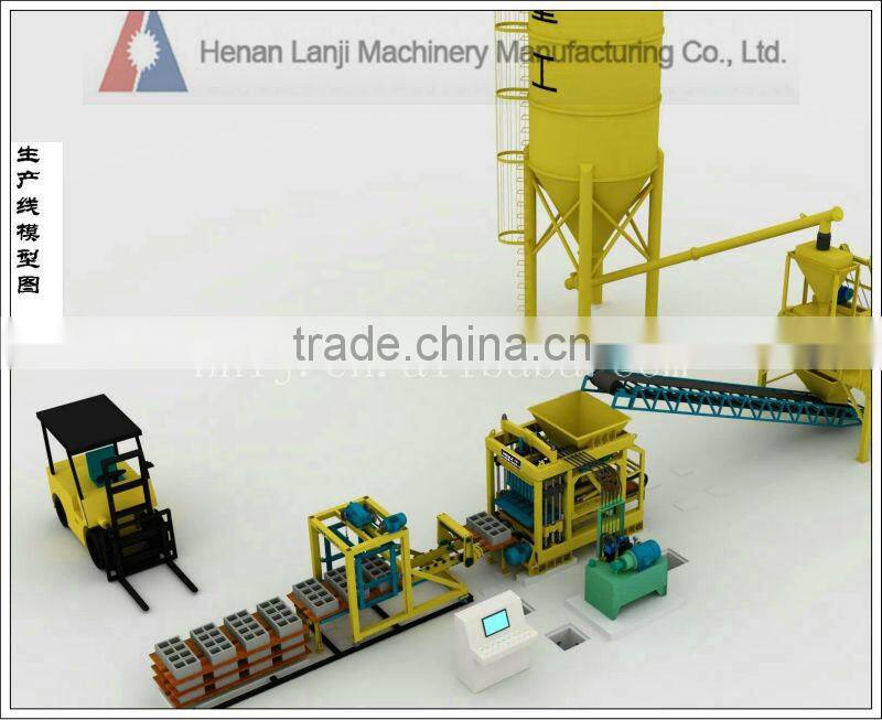 Full-automation small model cement block making machine