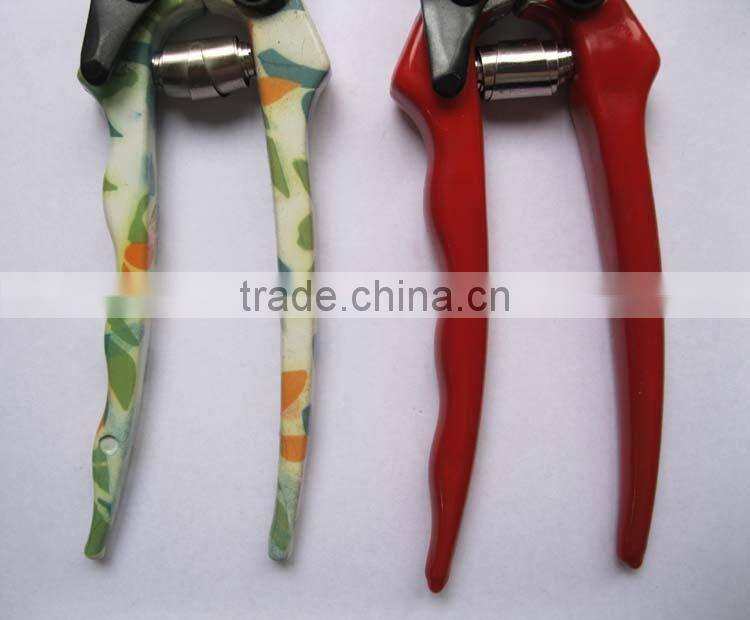 steel hand pruner with plastic coating handle or printing