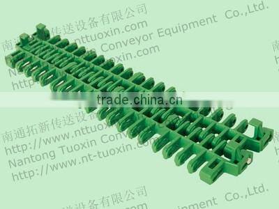 IS615 Radius Flush Grid with Hold-Down Edge Modular Plastic Belt