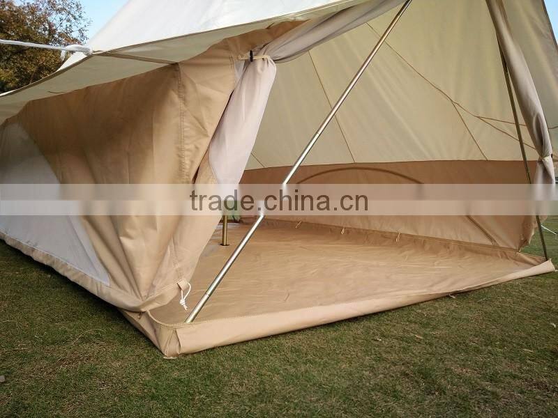 Beige Color 4m Bell Tent Fire Retardant Camping Bell Tents Hotel tent