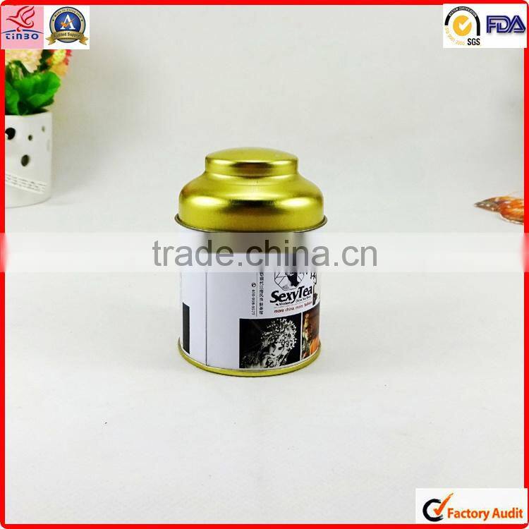 durable four color print metal round decorative empty coffee tin cans