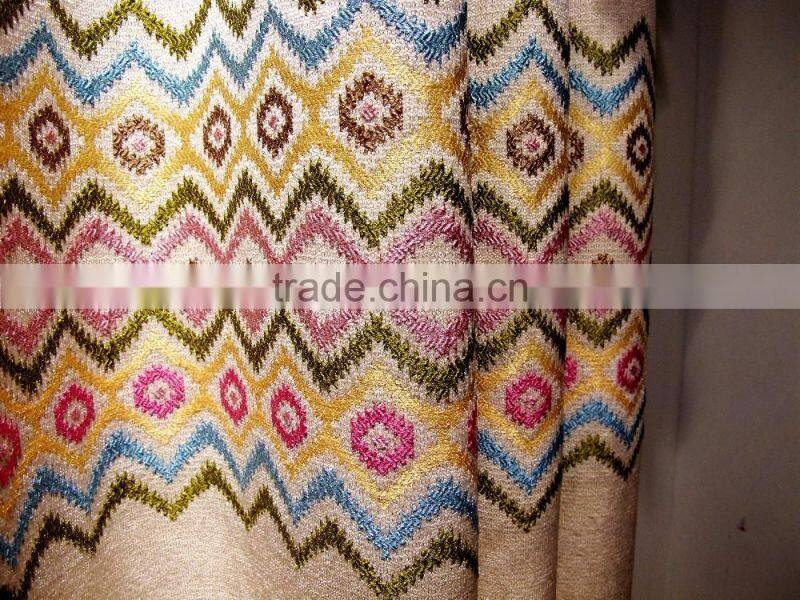Made in China Luxury Embroidered Hotel And Home curtains And Drapes With Backing Valance