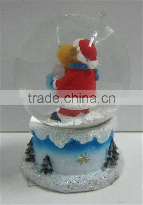 Small resin glass snow globe