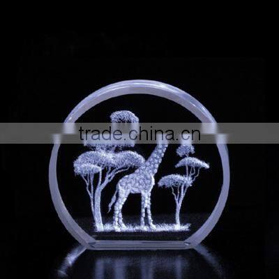 2016 Customized 3D Laser Engraving Crystal Cube