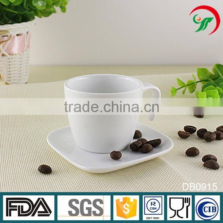 Chine suppliers Customized logo white ceramic espresso cups set