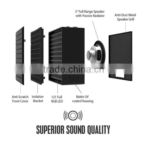 Smart Mobile Phone Control Bluetooth Flashing Speaker, Portable Table Decorative Magic Bluetooth Speaker With FM Radio For Sale