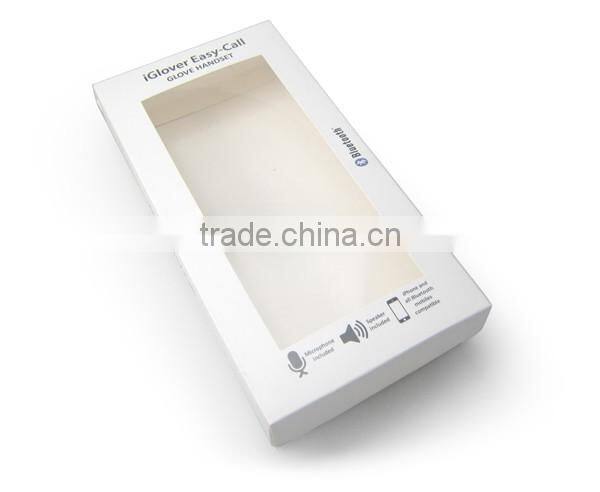 Paper box for bluetooth gloves customizable PVC rectangular paper box
