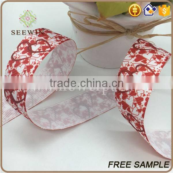 valentine's day grosgrain ribbon for gift packaging