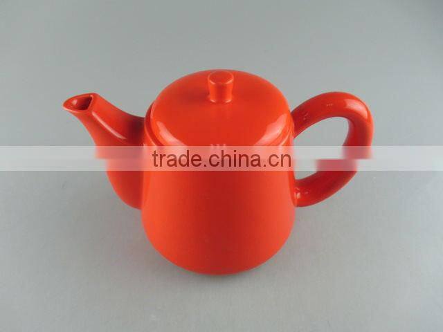 Stocked glazed colored ceramic teapot, coffee pot