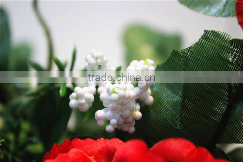 Home and outdoor garden table wedding gate decoration 60cm or 24inches Height artificial 3 heads flowers E04 0625